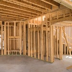 New residential construction home framing